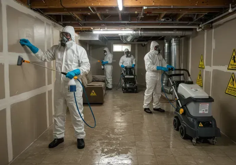 Basement Moisture Removal and Structural Drying process in Casa Blanca, AZ